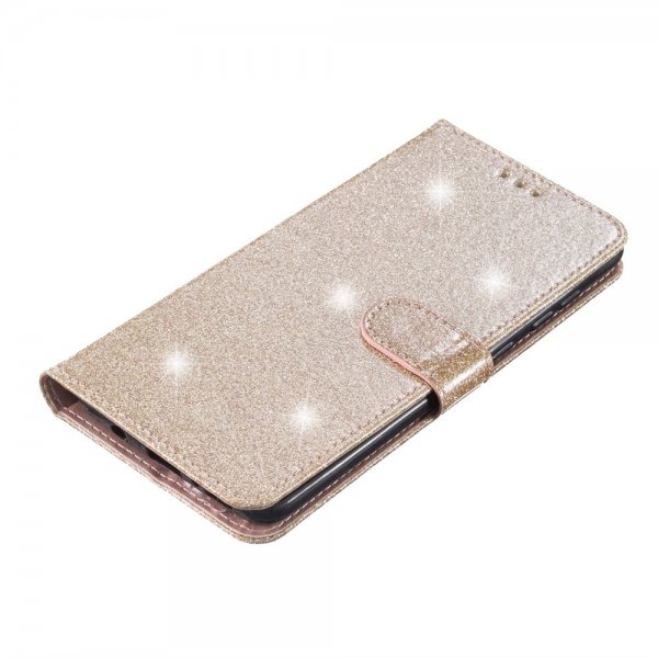 iPhone 15 Plus Fodral Glitter Guld