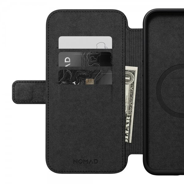 Nomad iPhone 15 Plus Fodral Modern Leather Folio Svart