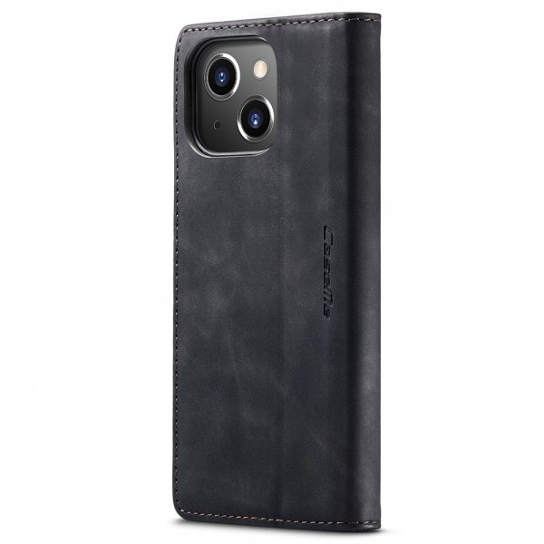 CaseMe iPhone 15 Plus Fodral Retro Flip Svart