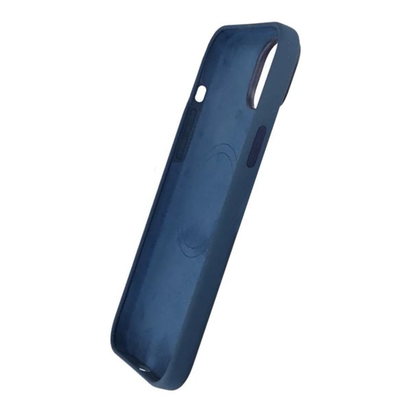 Rvelon iPhone 15 Plus Skal Silikon MagSafe Mörkblå