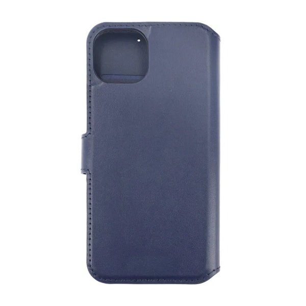 Rvelon iPhone 15 Plus Fodral Äkta Läder Blå