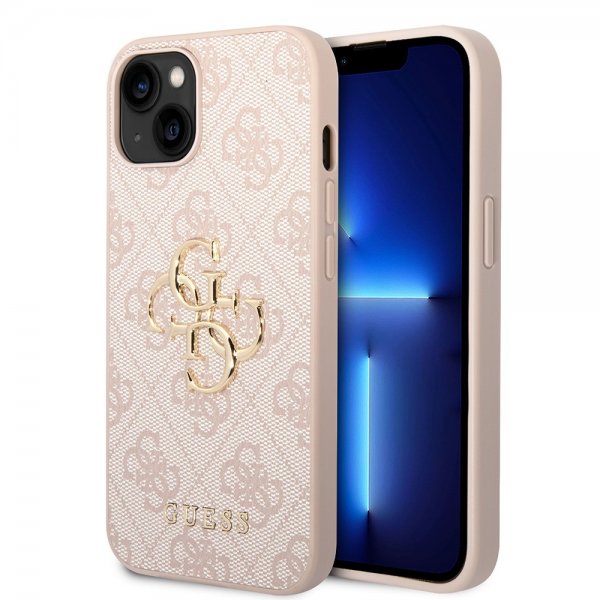 Guess iPhone 15 Plus Skal 4G Logo Rosa