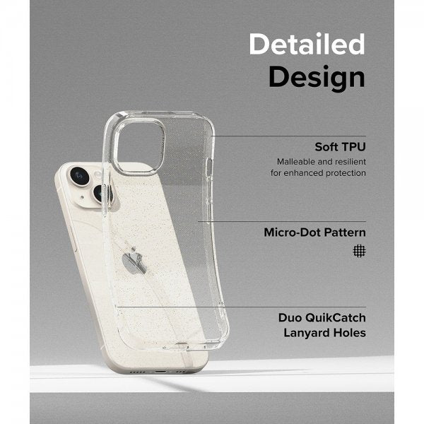 Ringke iPhone 15 Plus Skal Air Glitter Clear