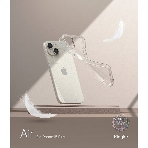 Ringke iPhone 15 Plus Skal Air Glitter Clear