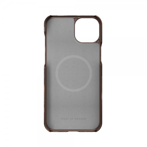 Ideal of Sweden iPhone 15 Plus Skal Fashion Case MagSafe Dark Amber Marble