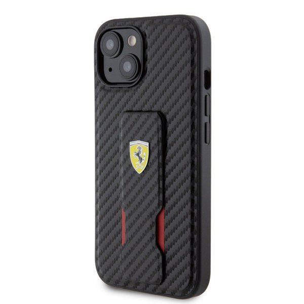 Ferrari iPhone 15 Plus Skal Grip Stand Function Svart