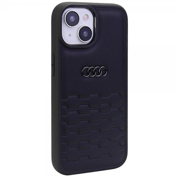 Audi iPhone 15 Plus Skal GT Synthetic Leather Svart
