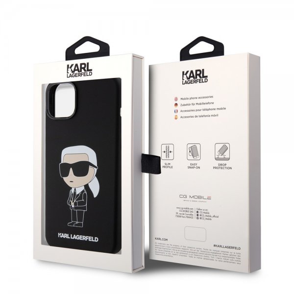 Karl Lagerfeld iPhone 15 Plus Skal Ikonik NFT Svart