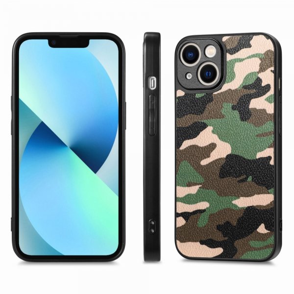 iPhone 15 Plus Skal Kamouflage Grön