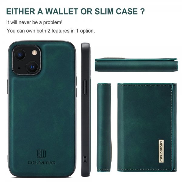 Dg.Ming iPhone 15 Plus Skal M1 Series Löstagbar Korthållare Grön