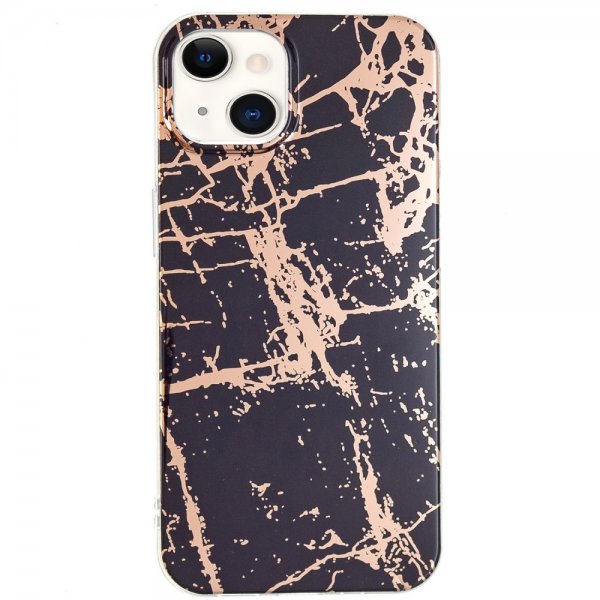 iPhone 15 Plus Skal Marmormönster Svart