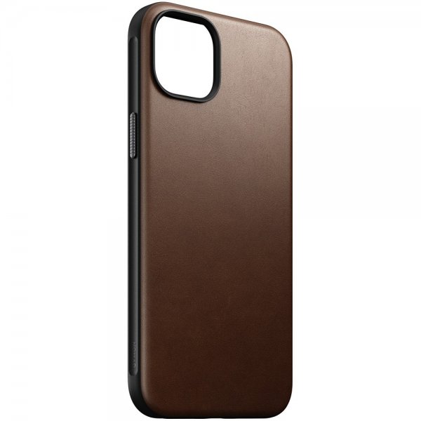 Nomad iPhone 15 Plus Skal Modern Leather Case Brun