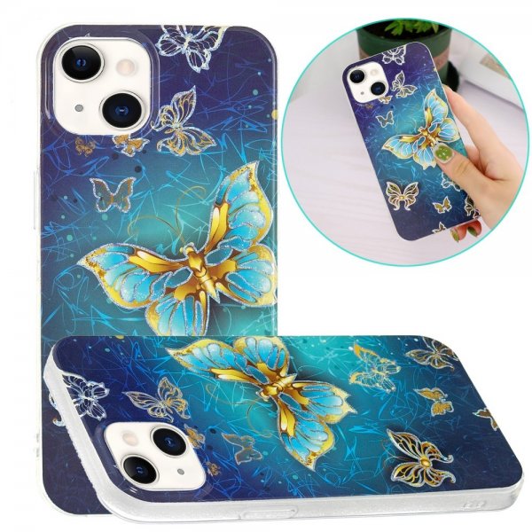 iPhone 15 Plus Skal Motiv Glitterfjärilar