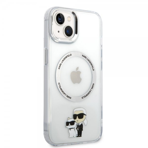 Karl Lagerfeld iPhone 15 Plus Skal NFT Karl & Choupette Transparent