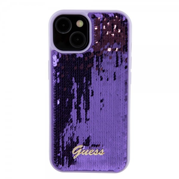 Guess iPhone 15 Plus Skal Sequin Lila