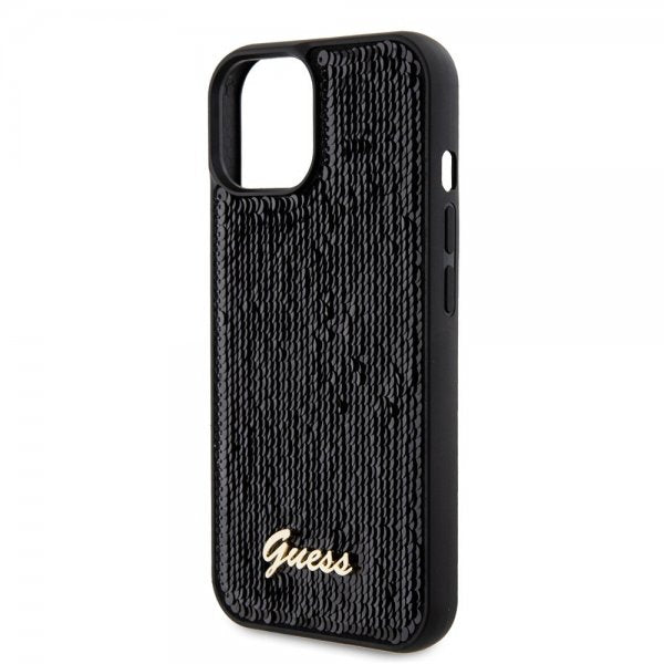 Guess iPhone 15 Plus Skal Sequin Svart