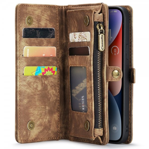CaseMe iPhone 15 Pro Fodral 008 Series Löstagbart Skal Brun