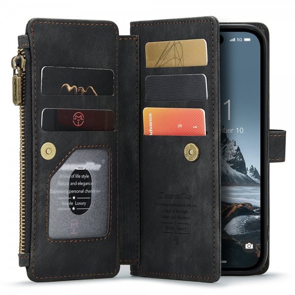 CaseMe iPhone 15 Pro Fodral C30 Series Svart
