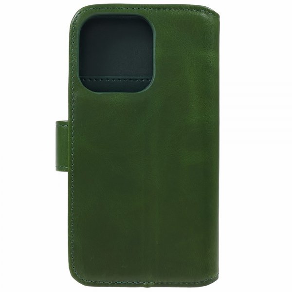 Nordic Covers iPhone 15 Pro Fodral Essential Leather Juniper Green