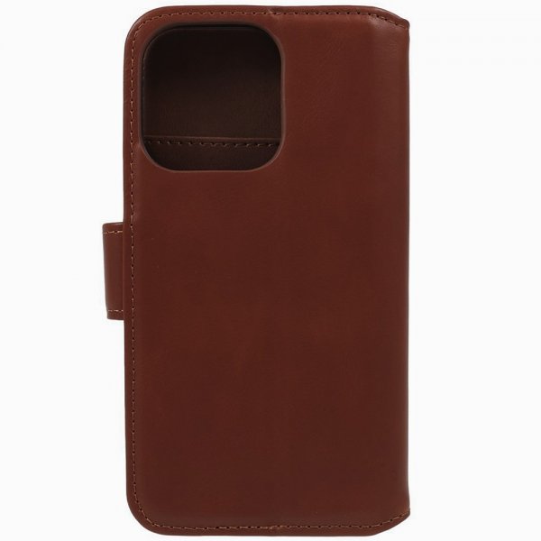 Nordic Covers iPhone 15 Pro Fodral Essential Leather Maple Brown