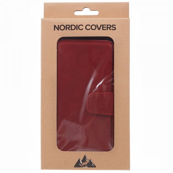 Nordic Covers iPhone 15 Pro Fodral Essential Leather Poppy Red
