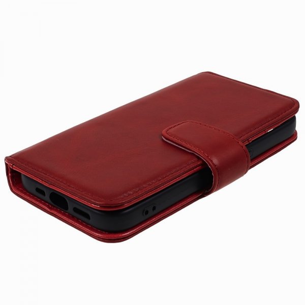 Nordic Covers iPhone 15 Pro Fodral Essential Leather Poppy Red