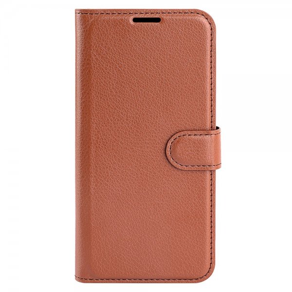 iPhone 15 Pro Fodral Litchi Brun
