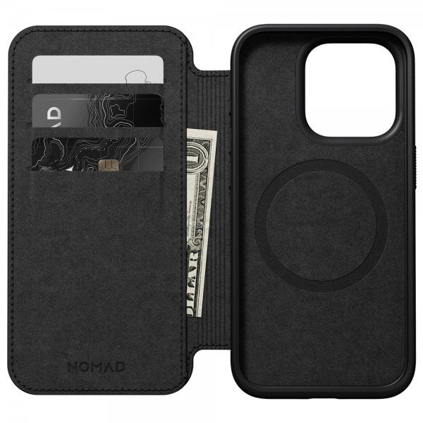 Nomad iPhone 15 Pro Fodral Modern Leather Folio Brun
