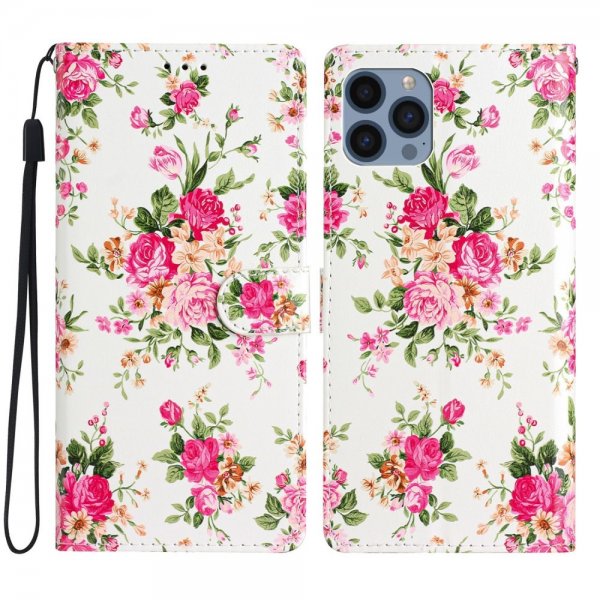 iPhone 15 Pro Fodral Motiv Röda Blommor