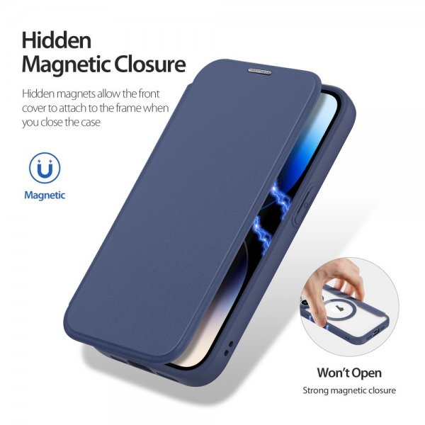 Dux Ducis iPhone 15 Pro Fodral Skin X Pro Series MagSafe Blå