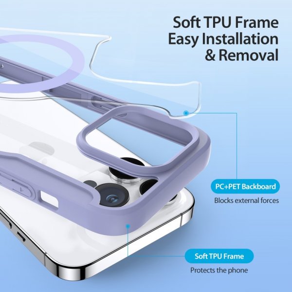 Dux Ducis iPhone 15 Pro Fodral Skin X Pro Series MagSafe Lila