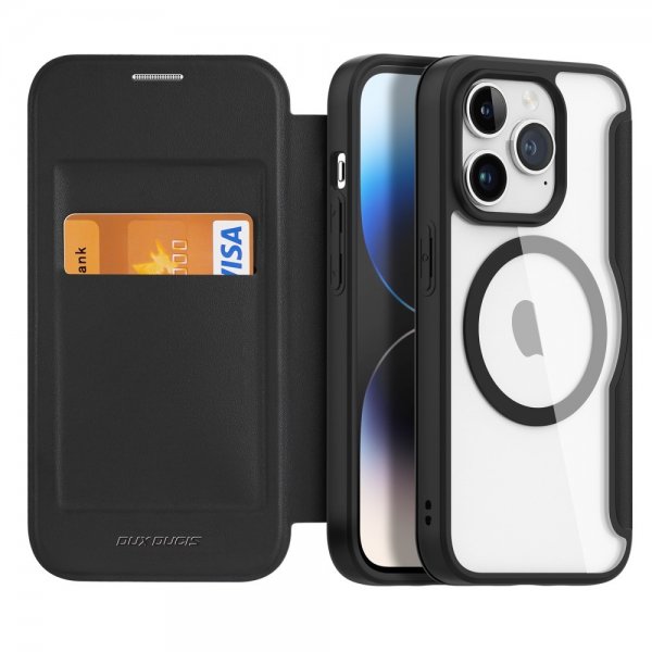 Dux Ducis iPhone 15 Pro Fodral Skin X Pro Series MagSafe Svart