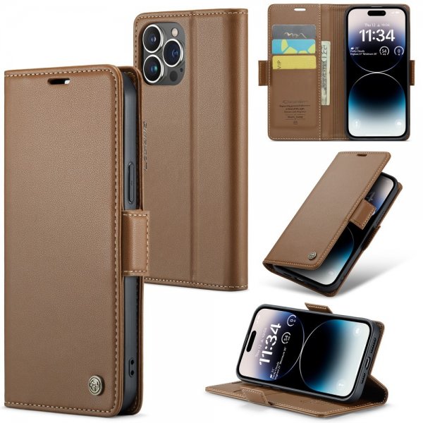 CaseMe iPhone 15 Pro Max Fodral 023 Series Brun