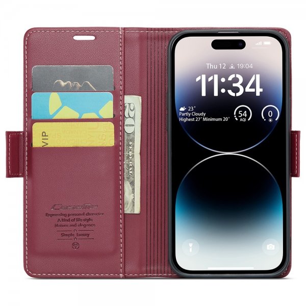 CaseMe iPhone 15 Pro Max Fodral 023 Series Röd