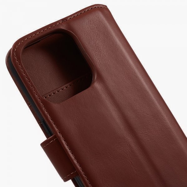 Nordic Covers iPhone 15 Pro Max Fodral Essential Leather Maple Brown