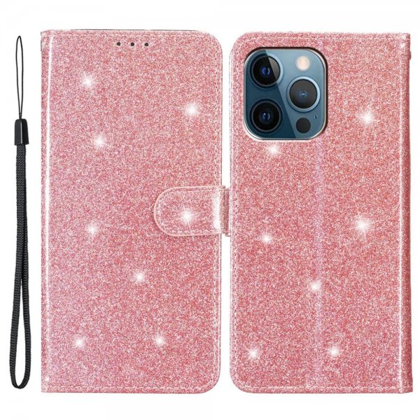 iPhone 15 Pro Max Fodral Glitter Roseguld