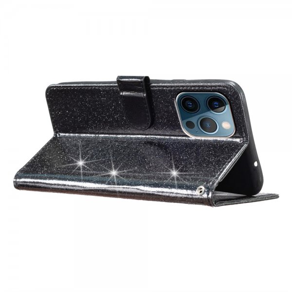 iPhone 15 Pro Max Fodral Glitter Svart