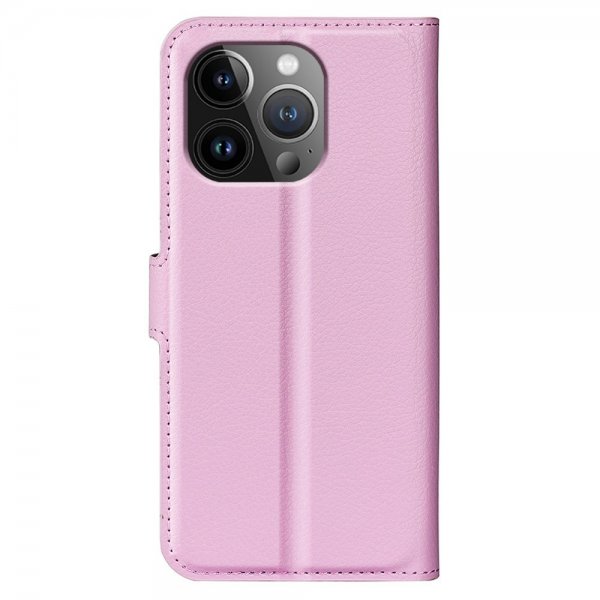 iPhone 15 Pro Max Fodral Litchi Rosa
