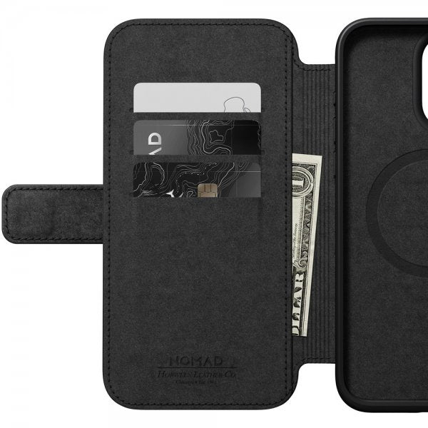 Nomad iPhone 15 Pro Max Fodral Modern Leather Folio Horween Svart