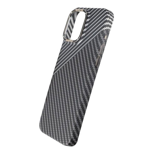 iPhone 15 Pro Max Skal Kolfibermönster Svart Vit