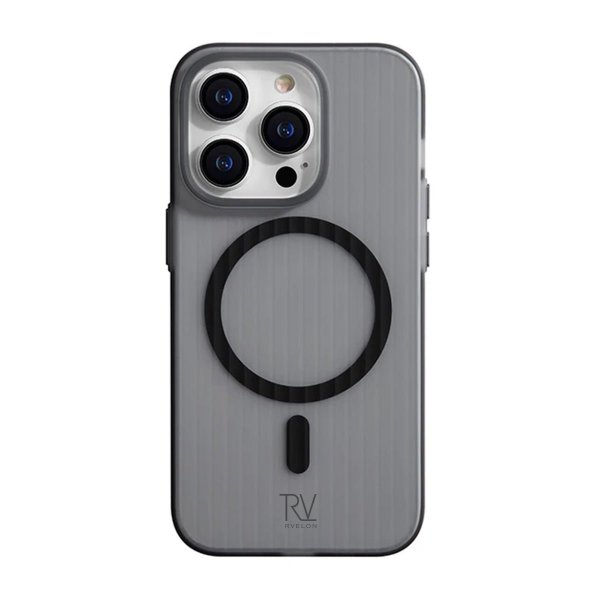 Rvelon iPhone 15 Pro Max Skal Korrugerad MagSafe Grå