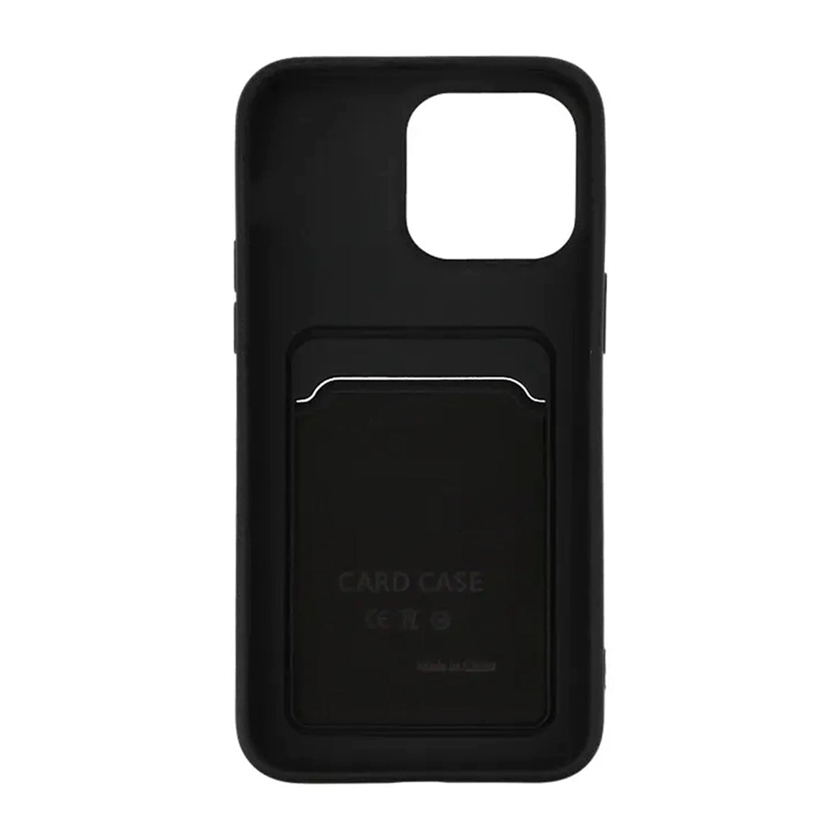 iPhone 15 Pro Max Skal Silikon Kortfack Svart