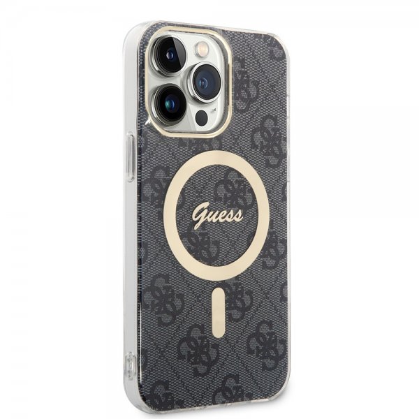 Guess iPhone 15 Pro Max Skal 4G Pattern MagSafe Svart