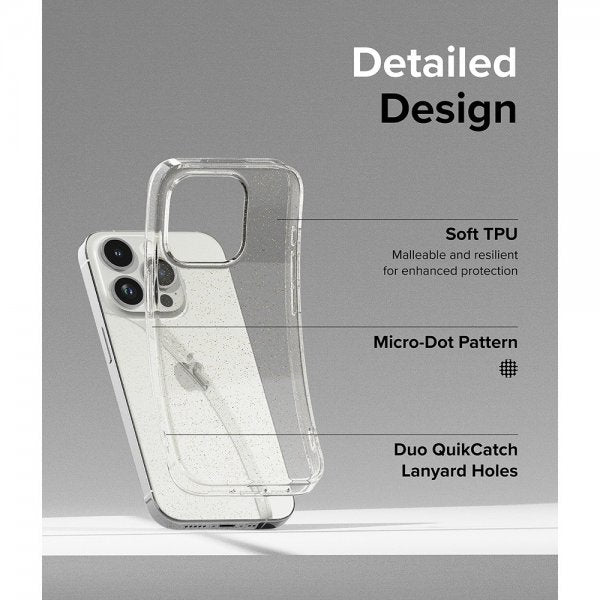 Ringke iPhone 15 Pro Max Skal Air Glitter Clear