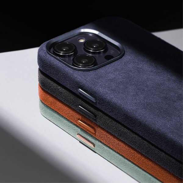 iPhone 15 Pro Max Skal Alcantara MagSafe Grå