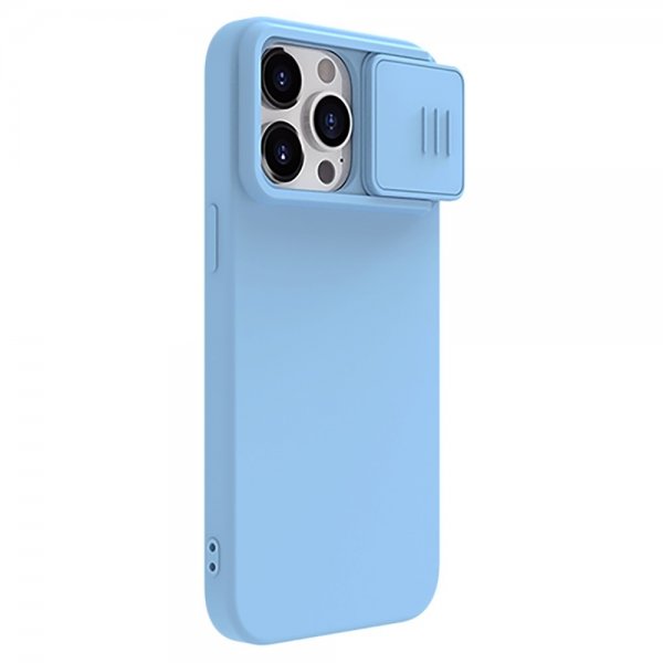 Nillkin iPhone 15 Pro Max Skal CamShield Silky MagSafe Ljusblå