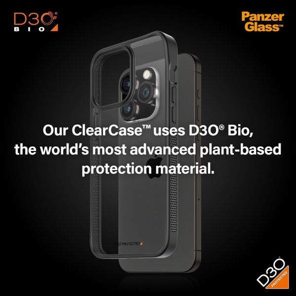 PanzerGlass iPhone 15 Pro Max Skal ClearCase D3O Svart