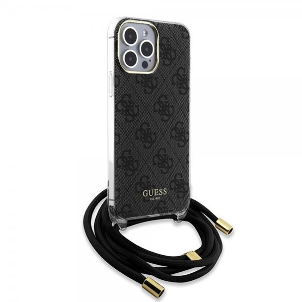 Guess iPhone 15 Pro Max Skal Crossbody Cord Svart
