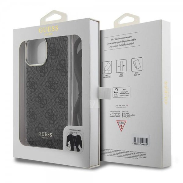 Guess iPhone 15 Pro Max Skal Crossbody Cord Svart
