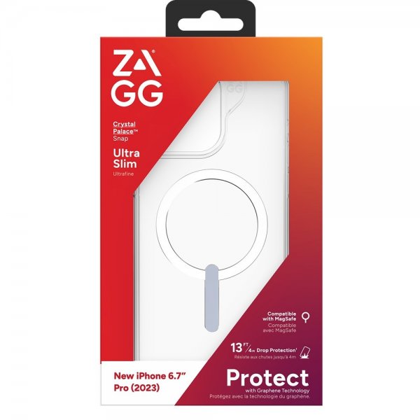 ZAGG iPhone 15 Pro Max Skal Crystal Palace Snap Transparent
